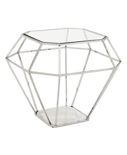 Asscher sidobord nickel OUTLET