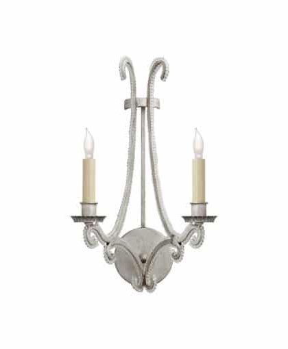Oslo vägglampa Burnished Silver Leaf