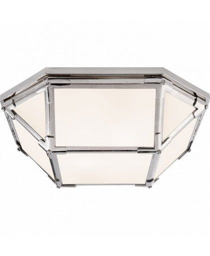 Morris plafond nickel/vit