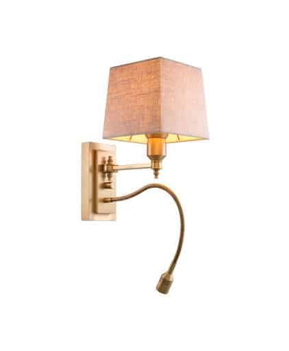 Ellington vägglampa antik mässing