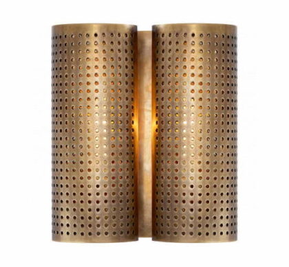 Precision vägglampa dubbel mässing