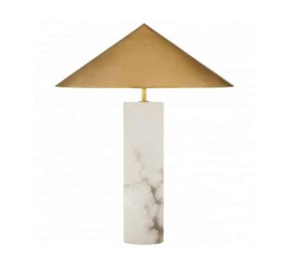 Minimalist bordslampa alabaster