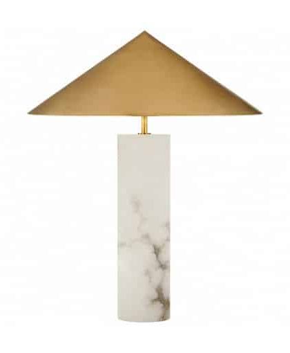 Minimalist bordslampa alabaster