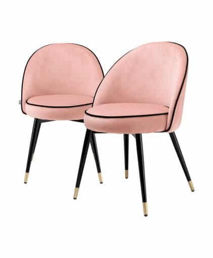 Cooper matstol savona nude velvet 2-set