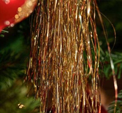 Lametta julgransdekoration glitter guld