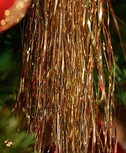 Lametta julgransdekoration glitter guld