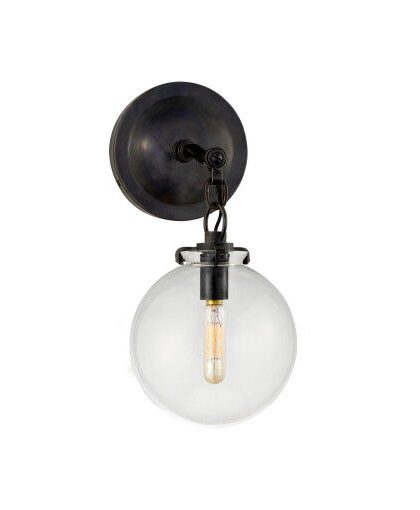Katie Globe vägglampa brons/klarglas