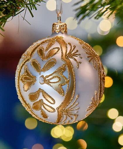 Lux Blanche julkula vit/guld