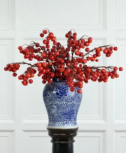 Äppelkvist snittblomma röd