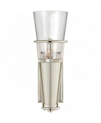 Robinson vägglampa nickel/klarglas