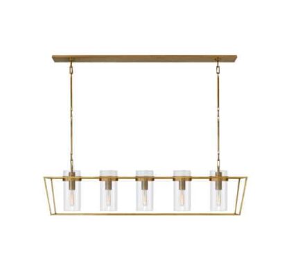 Presidio taklampa linjär antik mässing