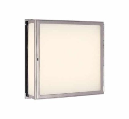 Mercer vägglampa kvadrat krom