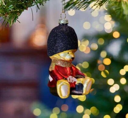 Teddy royal guard julgransdekoration guld