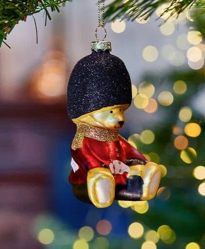 Teddy royal guard julgransdekoration guld