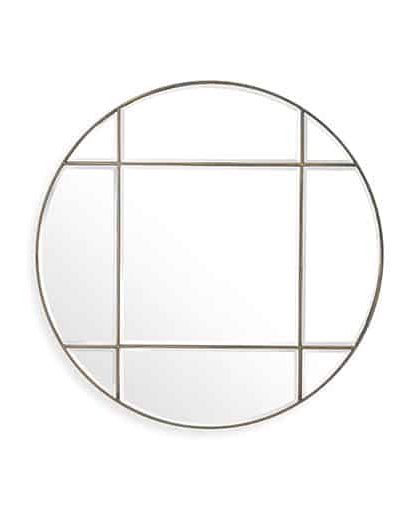 Beaumont spegel rund vintage brass