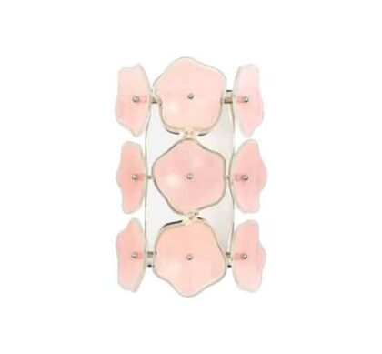 Leighton vägglampa nickel/rosa