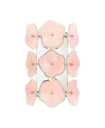 Leighton vägglampa nickel/rosa