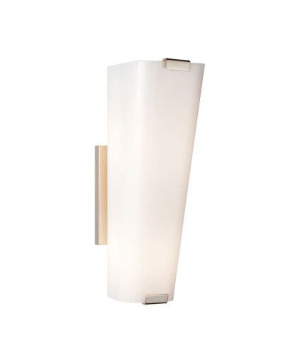 Alpine vägglampa nickel/vit