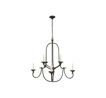 Medium Flemish Round takkrona svart