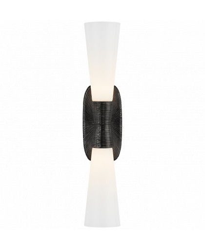 Utopia vägglampa dubbel svart