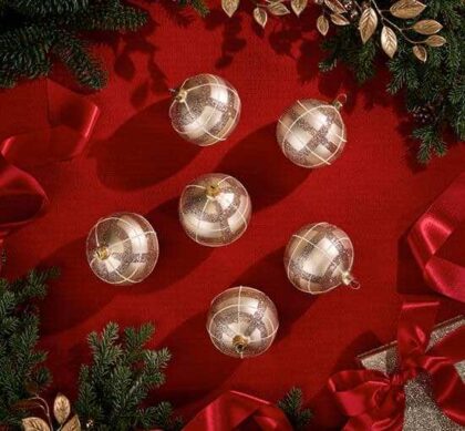 Holly julkula champagne Ø8cm 6-pack
