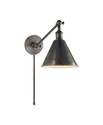 Boston vägglampa brons