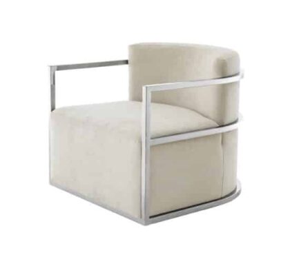 Emilio fåtölj ecru velvet OUTLET