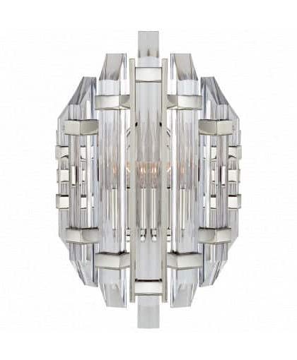 Adele vägglampa crystal/nickel