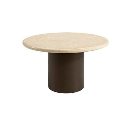 Calais soffbord travertine/mörkbrun