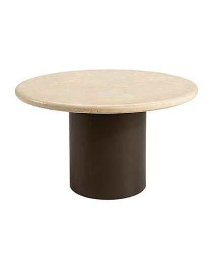 Calais soffbord travertine/mörkbrun
