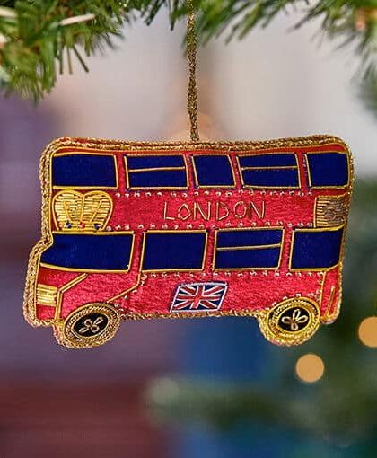 Wellington buss julgransdekoration röd