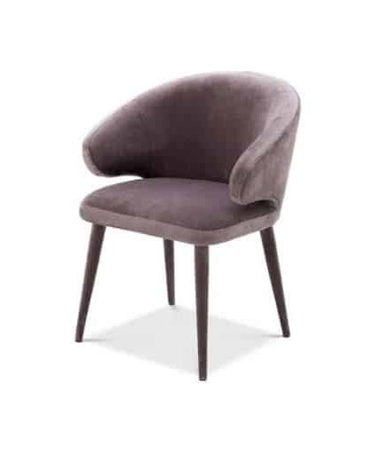 Cardinale matstol sammet roche taupe