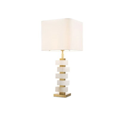 Amber bordslampa mässing