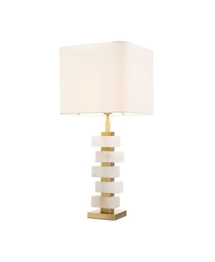 Amber bordslampa mässing