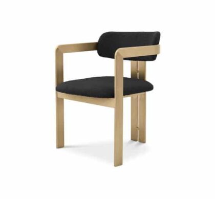 Donato matstol bouclé black