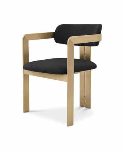 Donato matstol bouclé black