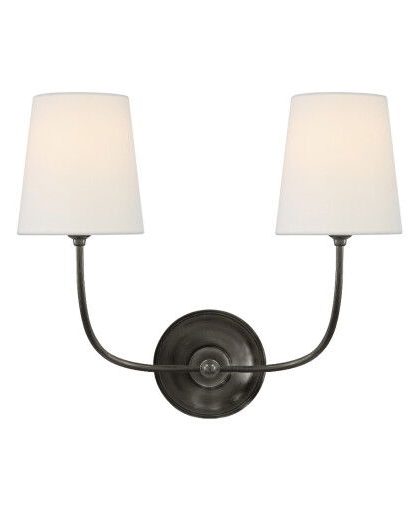 Vendome vägglampa dubbel brons