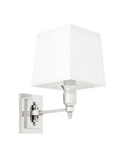 Lexington vägglampa nickel/vit