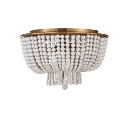 Jacqueline plafond antik mässing/vit