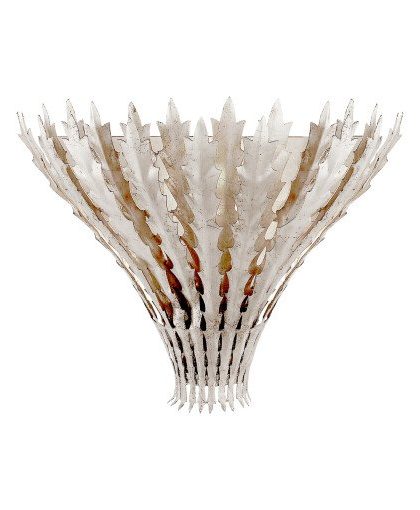 Hampton vägglampa Burnished Silver Leaf