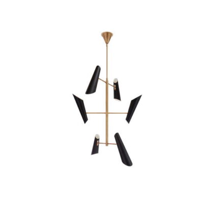 Franca Tall takkrona antik mässing/svart