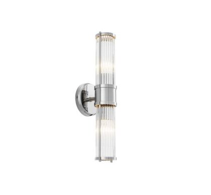 Claridges vägglampa nickel dubbel