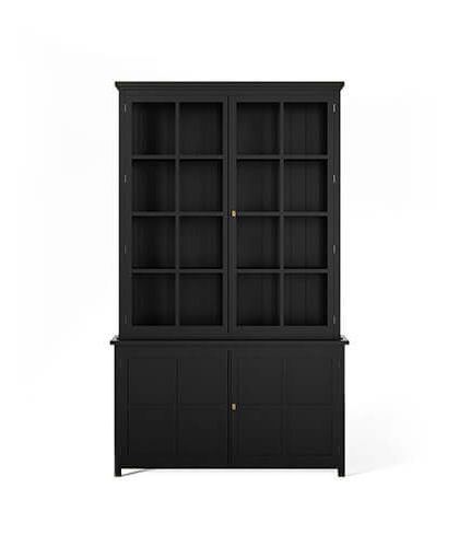 Rhode Island vitrinskåp modern black