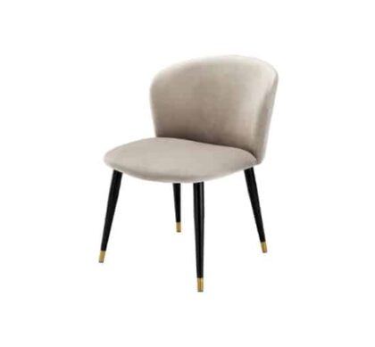 Volante matstol sammet roche beige