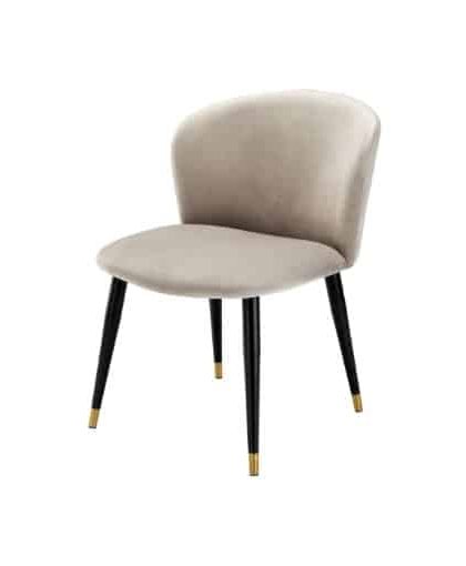 Volante matstol sammet roche beige