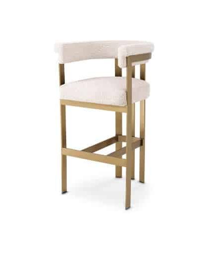 Clubhouse barstol bouclé cream