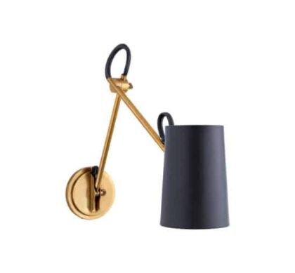 Benton vägglampa dubbel mässing/navy