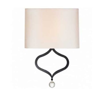 Heart vägglampa svart