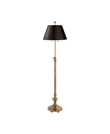 Overseas golvlampa justerbar antik mässing/svart