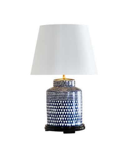 Harlekin bordslampa blå/vit
